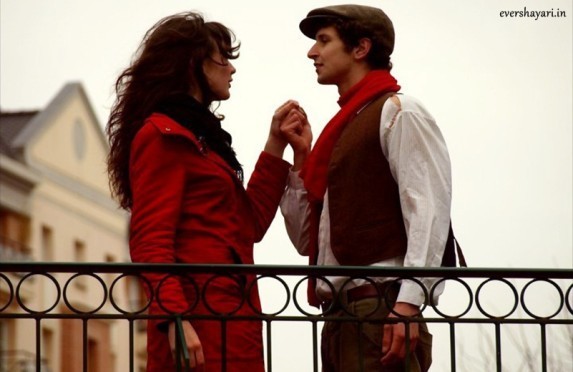 Romantic love couple holding hand wallpaper