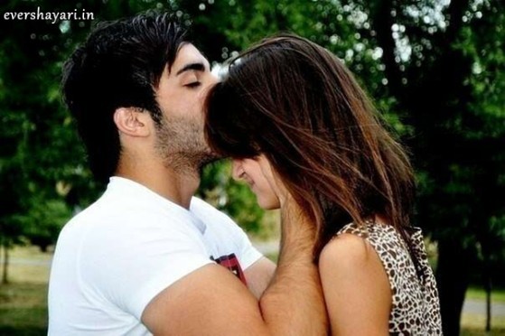 Boy kiss on girl forehead