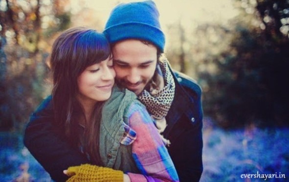 Romantic Love Couple Image With Romantic Shayari