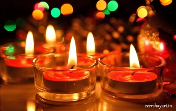 Romantic diwali candles
